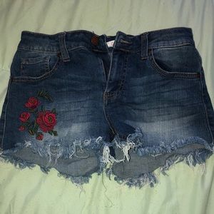 Blue jean shorts